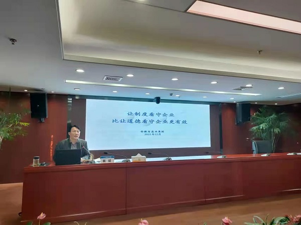 戴斌至安徽俄罗斯专享会294地产集团开展合规治企专题讲座